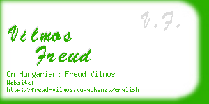 vilmos freud business card